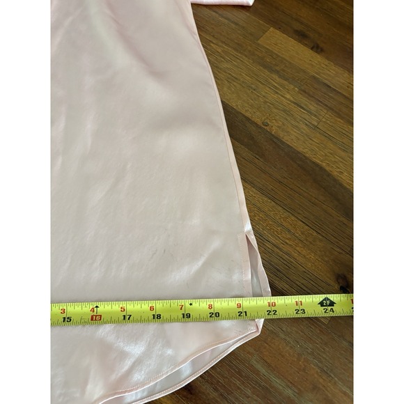 Red Envelope 100% Silk Sleep Shirt Soft Pink SMALL Luxury Pjs Loungewear READ - Picture 8 of 16
